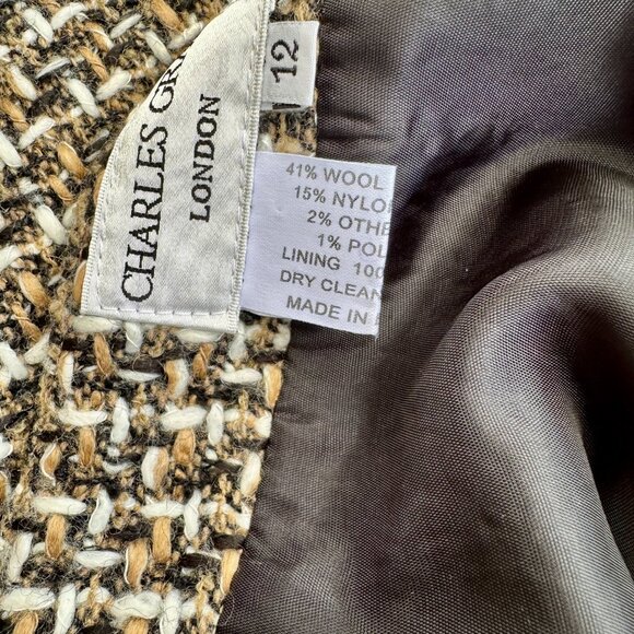 Elegant Black and White Tweed Pencil Skirt - Picture 5 of 7